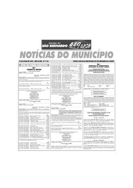 Jornal Notícias do Município nº 1143, publicado em 26 de julho de 2002